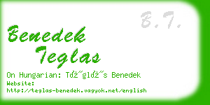 benedek teglas business card